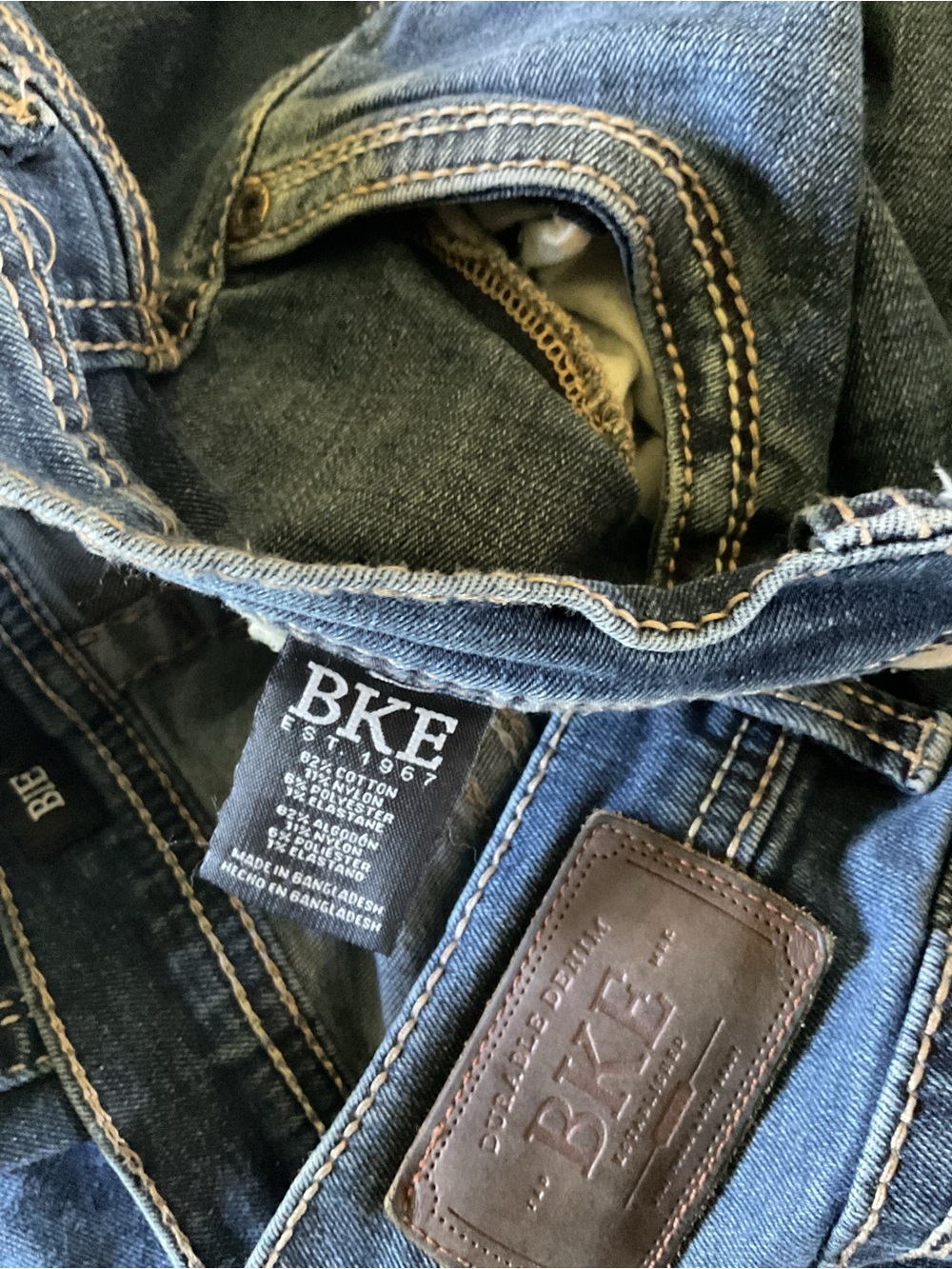 BKE Men’s Relaxed Straight Dark Blue Jeans. Waist 44. Length 32 - Picture 5 of 5